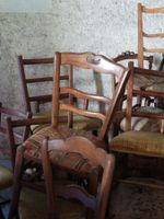 LOT DE CHAISES dont assises paillées et tapisseries. (photo 6)