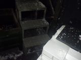 snow on the top of a stove in the kitchen