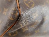 louis vuitton brown monogram canvas and leather shoulder bag