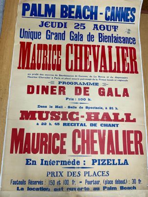affiche annonçant un concert dans le cadre du Festival de cinéma de Palm Beach - Cannes, en France