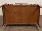 an old wooden chest with metal handles on it
