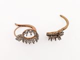 pair of antique silver and gold earrings