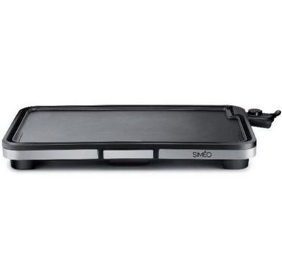 Une plaque de cuisson électrique est représentée sur un fond blanc.