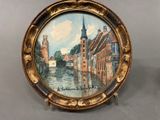 a picture of a picture of a city in a picture frame