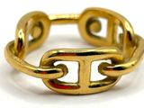 an image of a gold ring with a link on it