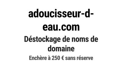 Nom de domaine adoucisseur-d-eau.
