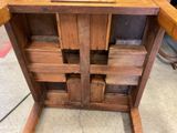 a wooden table with a bunch of pieces of wood on it
