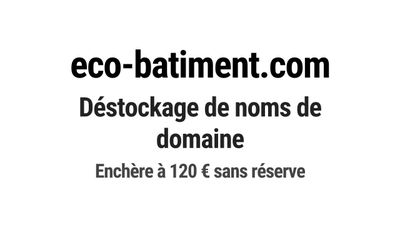 Nom de domaine eco-batiment.com.