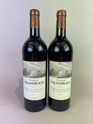 2 btls Château Valandraud 2012 - Saint-Emilion (TVA récupéra…