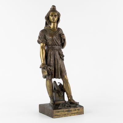 Pierre Jean David d'Angers (1788-1856) "Liberté", bronze pat…