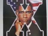 une image d'une affiche de cinéma pour « Malcolm X »