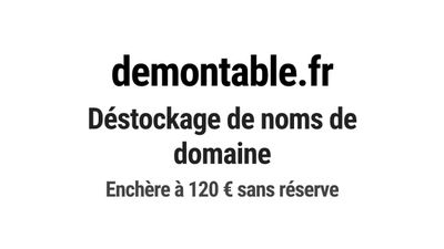Nom de domaine demontable.fr. Catégorie: Construction et BTP…