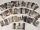 plusieurs vieilles photographies en noir et blanc représentant des personnes sur un fond blanc