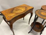 three pieces of furniture sitting on top of a white surface