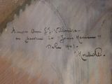 a picture of a painting with writing on it