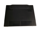 a black tray that has a laptop on top of it