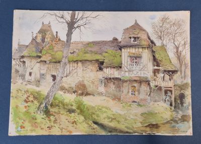 une image représentant un tableau d'une maison dans les bois