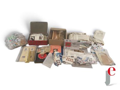 a pile of assorted items sitting on a white surface