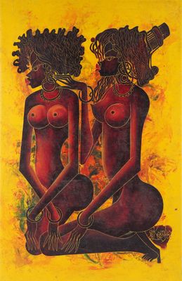 Kamba LUESA - Œuvre d'art unique de 1944 à 1995