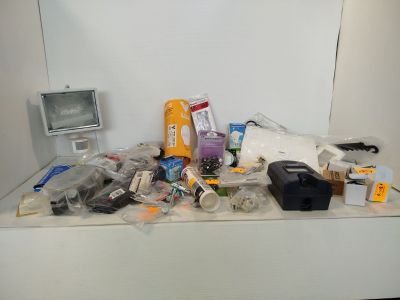 a table with a lot of items on top of it
