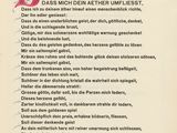 un vieux livre sur lequel est écrit un poème en allemand