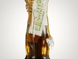 a bottle of alcohol that is sitting on a table