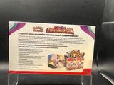 a clear display stand with a card on top of it