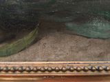 a picture of a painting of a fish in a gold frame