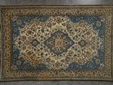 a close up of a rug on a floor with a white background