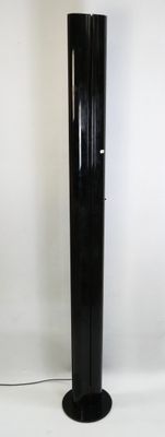 an image of a black floor lamp on a white background