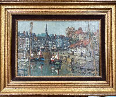 a picture of a painting hanging on a table
