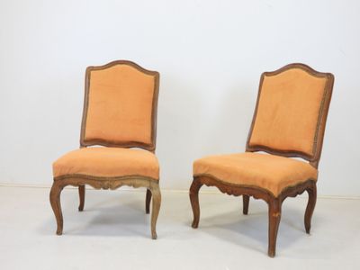 pair of antique chairs with orange upholstered upholstered upholstered upholstered upholstered upholstered upholstered upholstered uphol