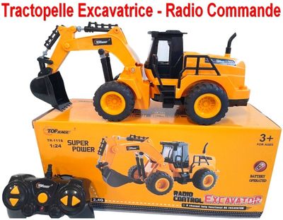 Tractopelle ( NEUF ) Top Race Excavatrice Radio Commande Sup…