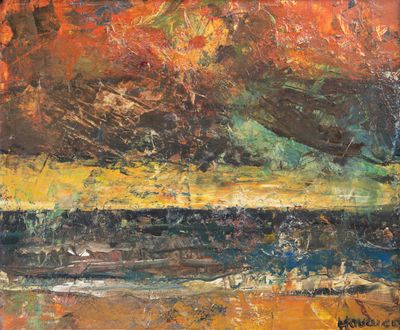 Joris HOUWEN (1925-1998), Marine, huile sur panneau signée e…