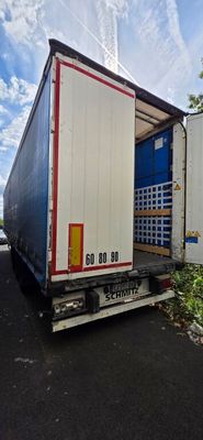 a truck that is parked on the side of the road
