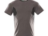 un gros plan d'une chemise grise sur fond blanc