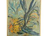 an image of a painting of tropical plants on a white background