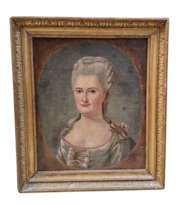un vieux tableau représentant une femme tenant une pipe à la main