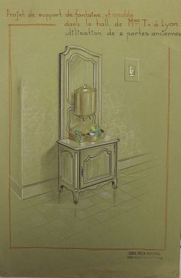 Ensemble de 111 Maquettes de Mobilier par Mercier Frères