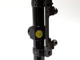 an image of a black telescope on a white background