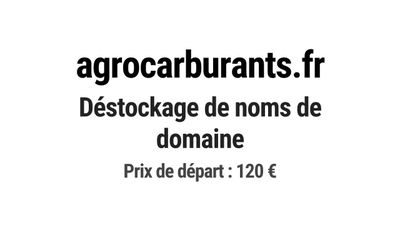 Nom de domaine agrocarburants.fr.
