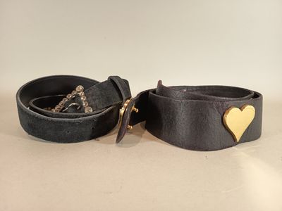 Lot de 2 ceinture : - LASSO, ceinture de taille en cuir noir…