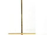 a wooden cross on a stand on a white background