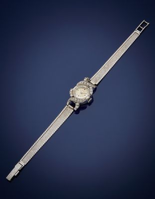 a diamond set wristwatch, by cartier