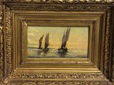 an image of a painting of sailboats in the water