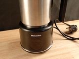 a blender that is sitting on a wooden table