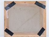 an old picture frame with tape taped around the edges of it