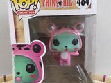 a pink and green pop vinyl figure in a box