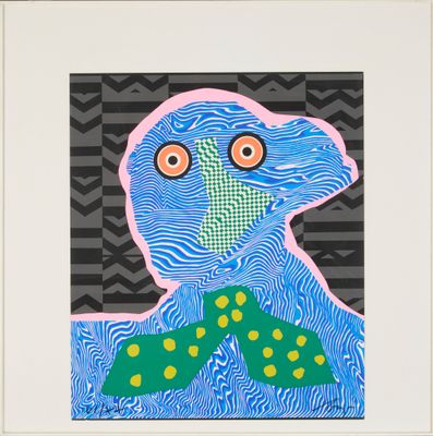 Enrico BAJ (1924-2003). Visage.