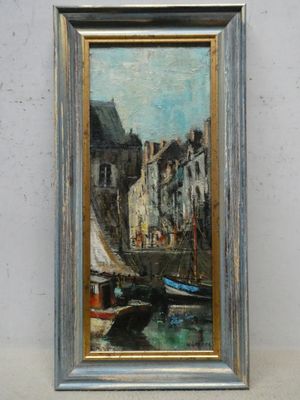 LEMIRRE Louis Henry (1929-2000) – « Honfleur » - panneau ver…
